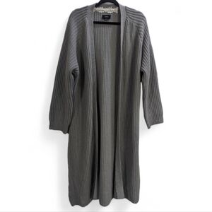 VICI/POL Grey Cable Knit Sweater Duster W/ Side Splits